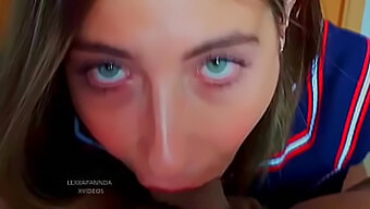 Teen Girl With Stunning Eyes Gives Amazing Blowjob And Receives Facial