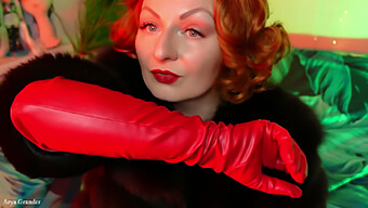 Fetish Video: A Sexy Redhead In Gloves Will Drive You Wild!