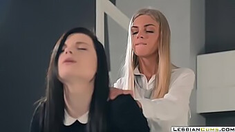 Glamorous Lesbians Indulge In Rough Toe Ring Play